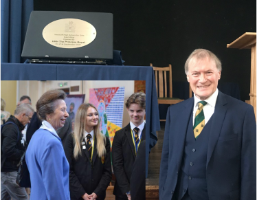 Sir David welcomes The Princess Royal to Westcliff High School for Girls